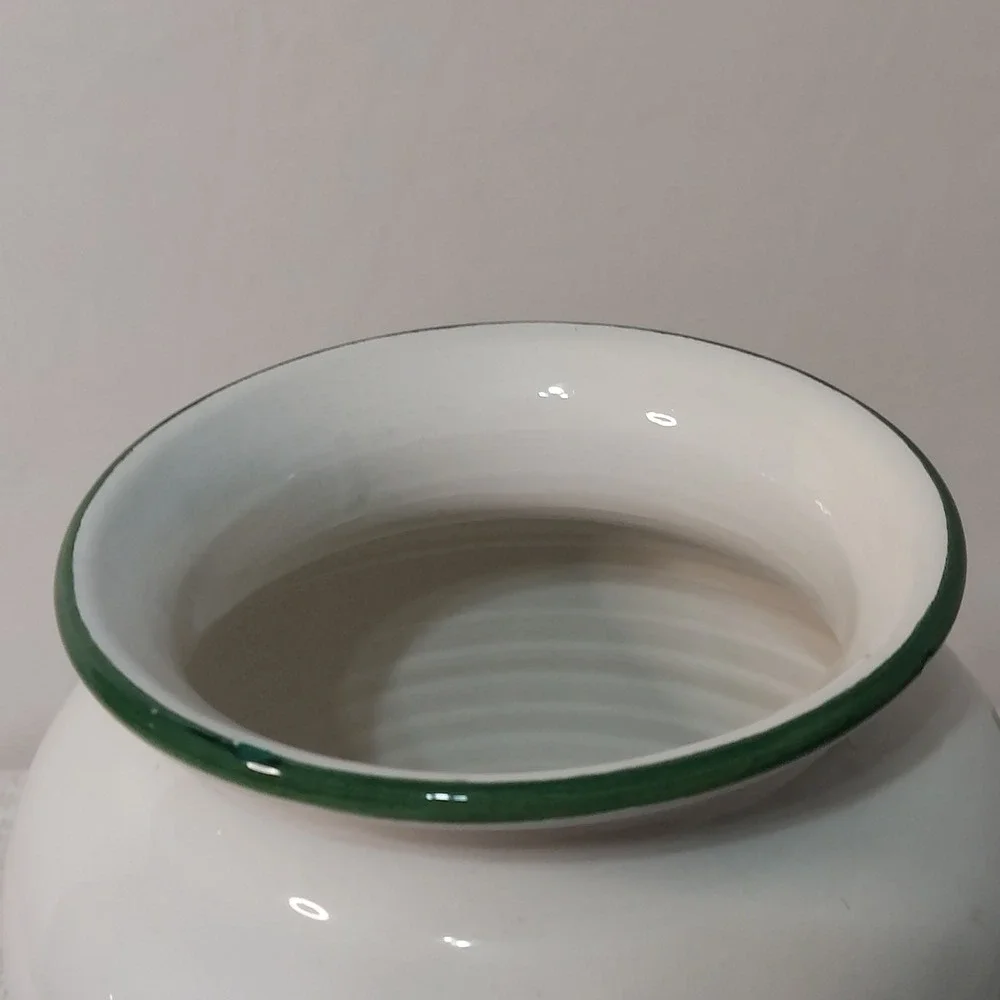 Coop Ceramiche Toscane Italy Handpainted‎ Grape Ceramic Vase White Green Purple